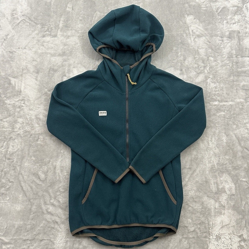 Deso Supply Co Hoodie Women's Size XS Green Ellis Half‎ Zip Artic